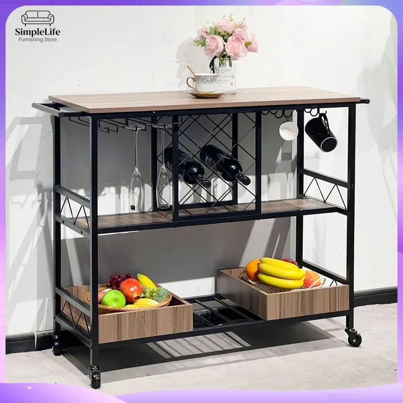 Kitchen Baking Trolley - Carrello da Cucina Multifunzionale con Ripiani
