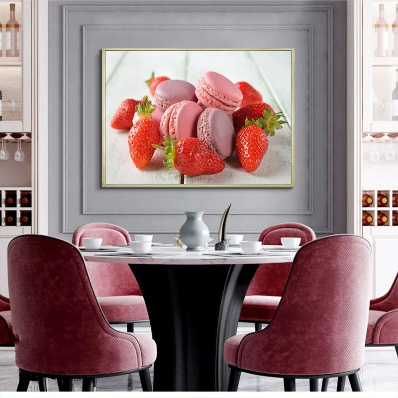 Kitchen Bakery - Quadro su tela con macaron, torte
