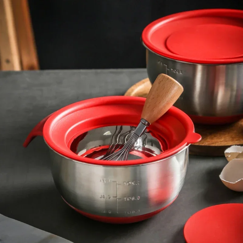 Kitchen Baking Aid - Ciotola per mescolare profonda in acciaio
