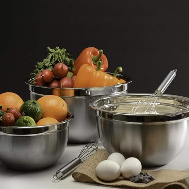 Bread Baking Kitchen Utensils - Ciotola per Insalata in Acciaio Inossidabile