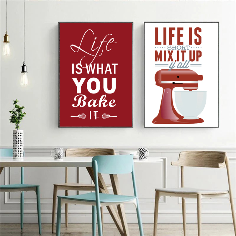 Kitchen Baking Quotes - Dipinti su tela da parete Cottura