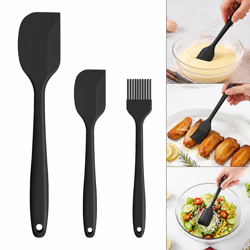 Bread Baking Kitchen Utensils - Set di 3 Spatole in Silicone