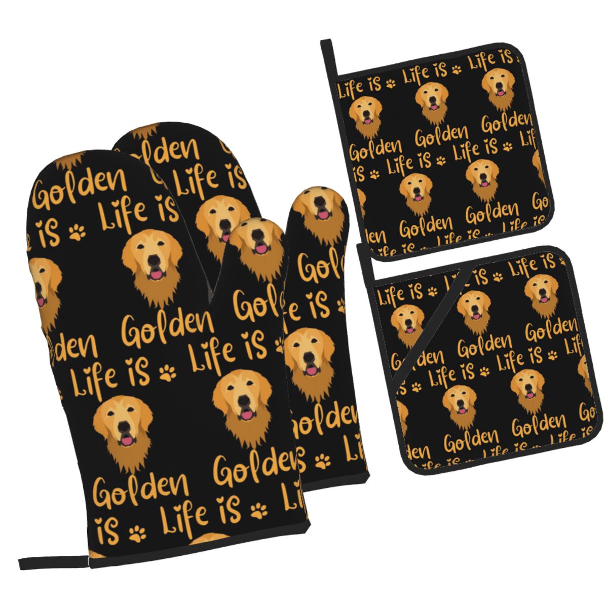 Kitchen Baking Quotes - Guanti da Forno e Presine GOLDEN