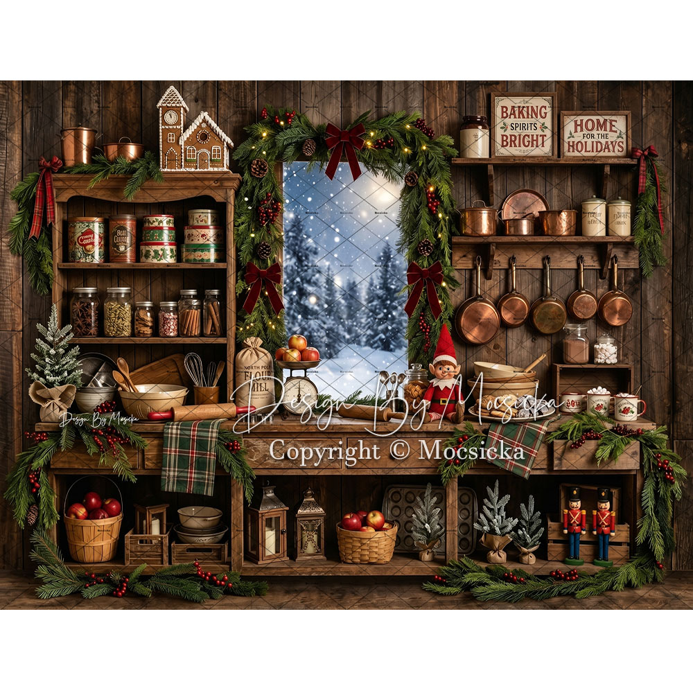 Sfondo Fotografico Natalizio R - Kitchen Baking Background recensione e prezzo