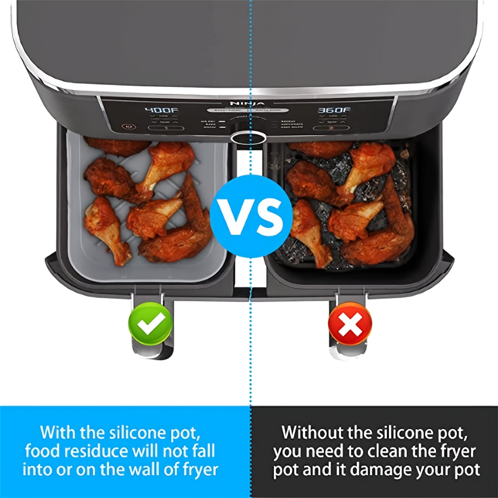 1/2 pezzi friggitrice ad aria  - Kitchen Baking Tray recensione e prezzo